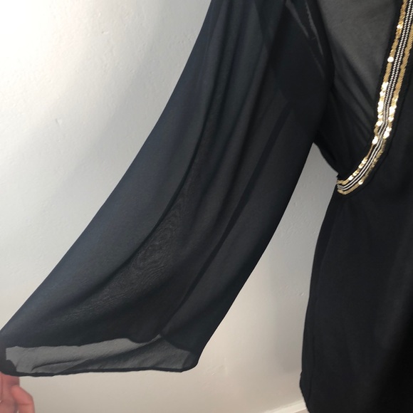 BCBGeneration Sequin open back chiffon dress - Picture 6 of 11